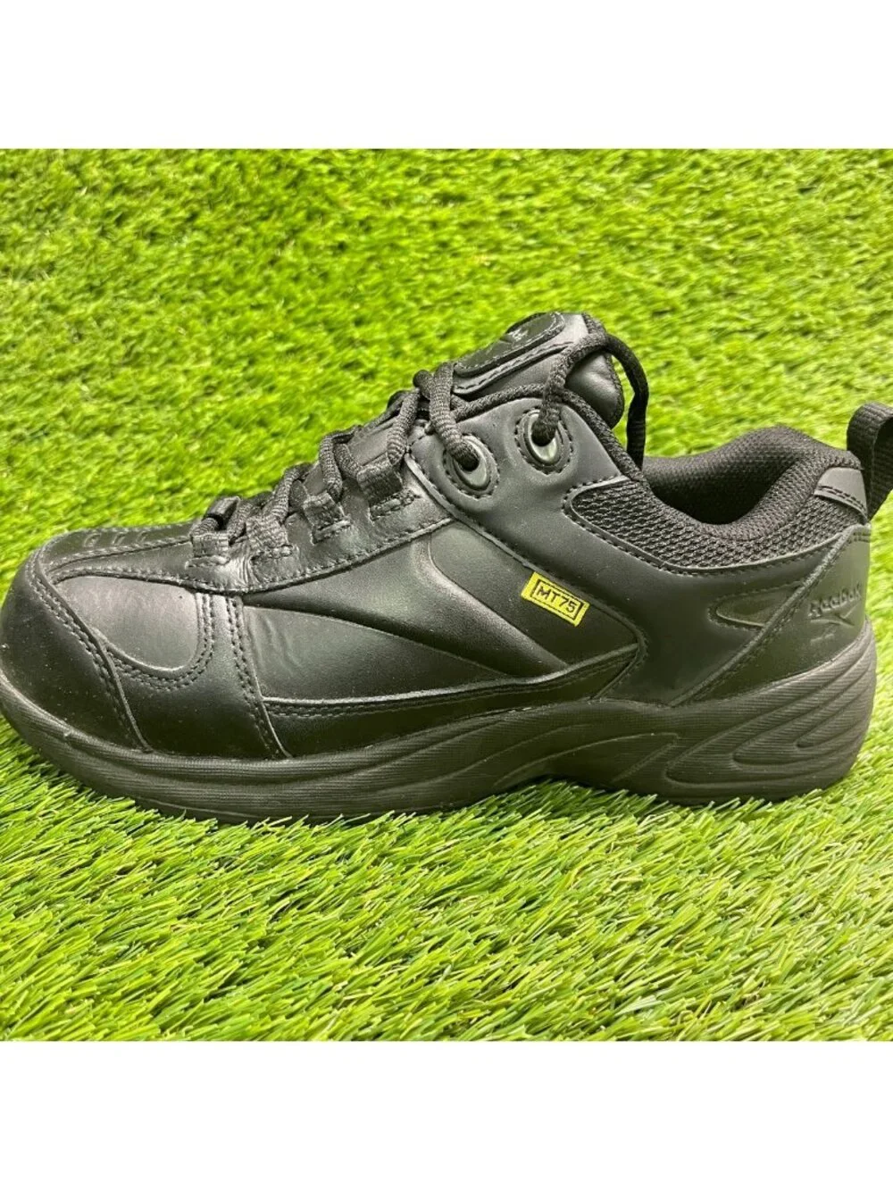 Reebok Centose Womens Size 7.5W Black Leather Composite Toe Safety Work Shoes